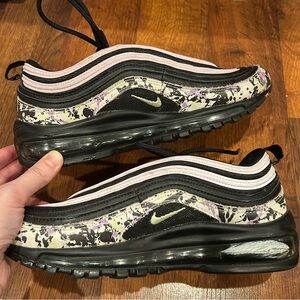 Nike Air Max 97 "Splatter" Wmns Size 8.5 Sail/Barely Volt-Black
